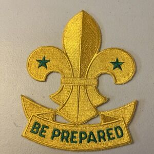 Vintage Be Prepared Embroidered Patch‎ Embroidery Jacket Boy Scouts 1970s